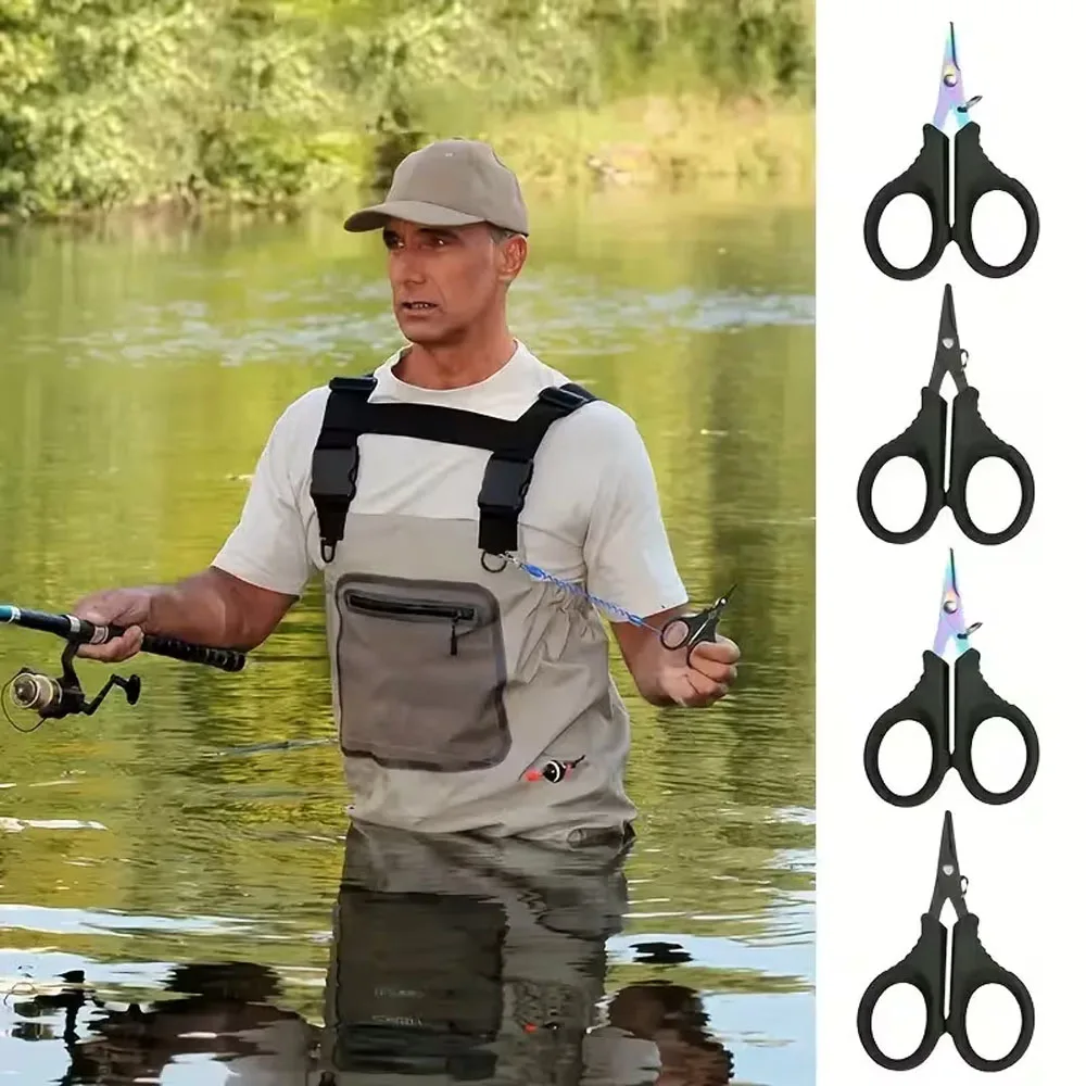 Freshwater Line - Heavy-Duty Fishing Scissors, Non-Slip Serrated Edges,