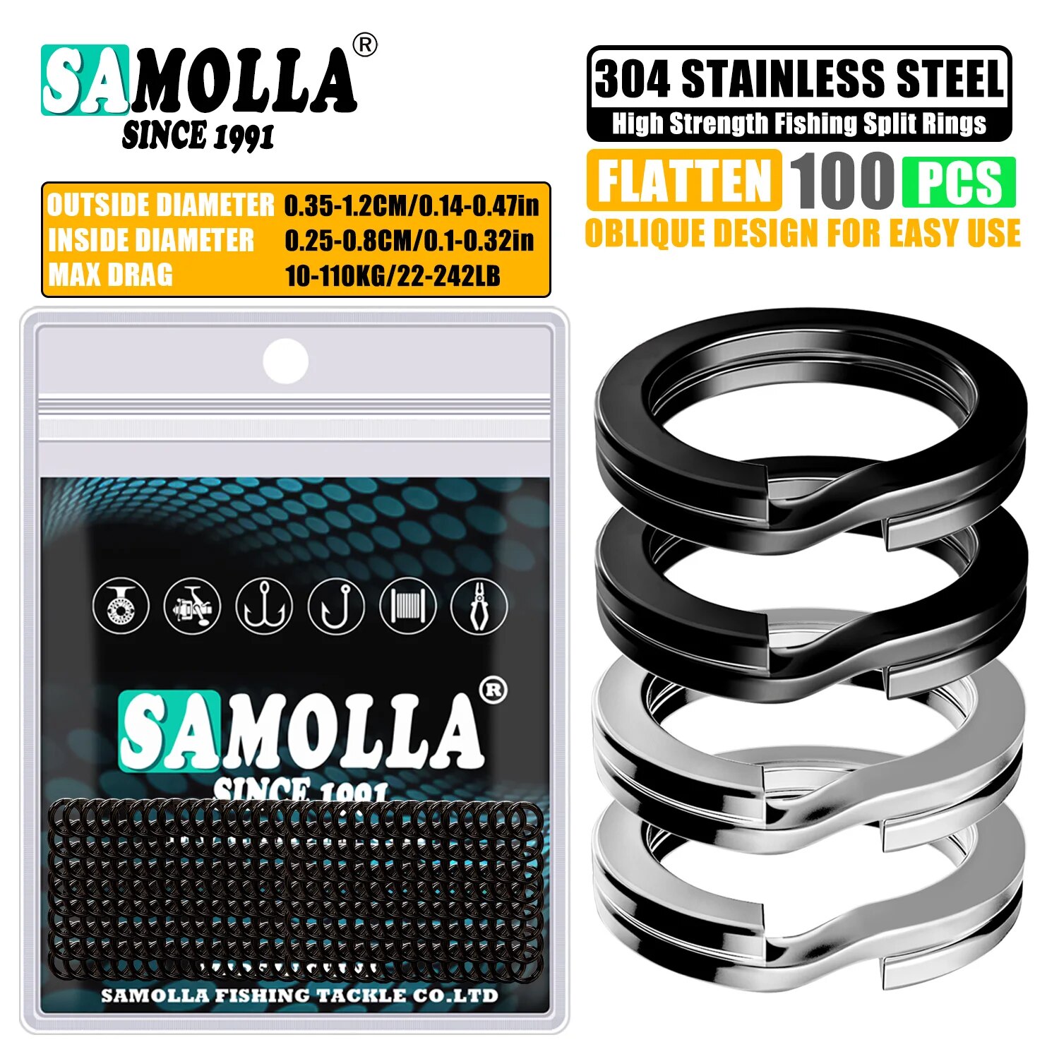 100pcs Fishing Split Rings Sta - đánh giá và giá Fishing Line Cutter